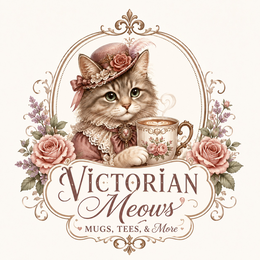 VICTORIAN MEOWS MUGS, TEES, & MORE