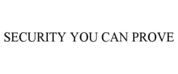 SECURITY YOU CAN PROVE