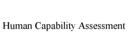 HUMAN CAPABILITY ASSESSMENT