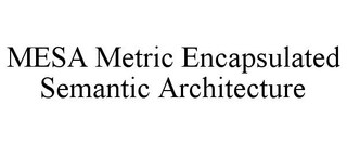 MESA METRIC ENCAPSULATED SEMANTIC ARCHITECTURE