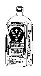 JAGERMEISTER KRAUTER-LIQUEUR IMPORTED AUSZUG EDELSTER KRAUTER
 CARAMEL COLOR ADDED ONE LITER 35% ALC. BY VOL. (70 PROOF) PRODUCED AND
 BOTTLED BY AG WOLFENBUTTEL WESTERN...