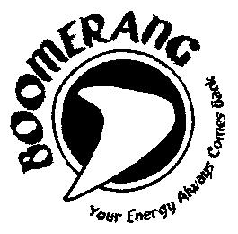 BOOMERANG YOUR ENERGY ALWAYS COMES BACK