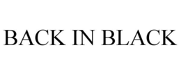 BACK IN BLACK