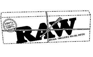 100% CHLORINE FREE 100% VEGAN RAW NATURAL UNBLEACHED ROLLING PAPERS