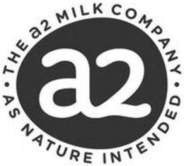 A TWO · THE A2 MILK COMPANY · AS NATURE INTENDED