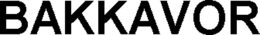 BAKKAVOR