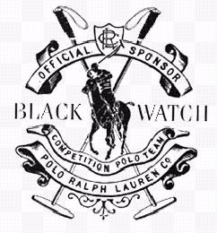 RLC, OFFICIAL SPONSOR, BLACK WATCH, COMPETITION POLO TEAM, POLO RALPH LAUREN CO.