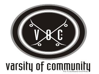 V O C VARSITY OF COMMUNITY THE CROSSBOARD AND PRIDE.