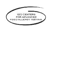 IBS CENTERS FOR ADVANCED FOOD ALLERGY TESTING