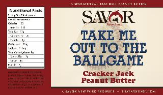 A SENSATIONAL BASE BALL PEANUT BUTTER SAVOR NEW YORK TAKE ME OUT TO
THE BALLGAME CRACKER JACK PEANUT BUTTER A SAVOR NEW YORK PRODUCT
THATNYSTORE.COM