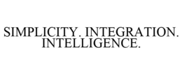 SIMPLICITY. INTEGRATION. INTELLIGENCE.