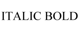 ITALIC BOLD