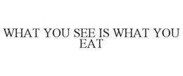 WHAT YOU SEE IS WHAT YOU EAT