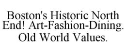 BOSTON'S HISTORIC NORTH END! ART-FASHION-DINING. OLD WORLD VALUES.