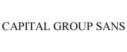 CAPITAL GROUP SANS