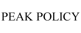 PEAK POLICY
