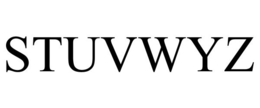 STUVWYZ